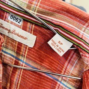 Tommy Bahama Coral Plaid Shirt